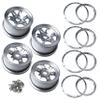 GTBRacing CNC Aluminum Alloy Front Rear Wheel Hub with Rings Set for 1/5 RC Car HPI Baja 5B Upgrade Part (Front+Rear Wheel Hub +Rings) view 2