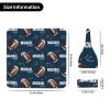 Personalized Baby Newborn Receiving Blanket with Beanie Hat Headband Set, Custom Name Swaddle Nursery Blanket for Boys and Girls, Soft Breathable Swaddle Wrap(Football) view 4