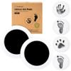 2-Pack Round Inkless Baby Hand and Footprint Kit - Mess Free Ink Pad for Newborn Keepsake, Dog Nose & Paw Print Kit, Clean Touch Ink Pad for Baby Hand & Footprints, Ideal New Mom Gifts (Jet Black) view 1