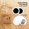 2-Pack Round Inkless Baby Hand and Footprint Kit - Mess Free Ink Pad for Newborn Keepsake, Dog Nose & Paw Print Kit, Clean Touch Ink Pad for Baby Hand & Footprints, Ideal New Mom Gifts (Jet Black) view 3