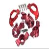 Aluminum 7075 Front C-Hubs & Front Steering Blocks & Rear Stub Axle Carriers Set for Traxxas 1:10 4WD MAXX 89076-4 / 4WD MAXX with WideMAXX 89086-4/1:8 4WD Maxx Slash 6S 102076-4 Upgrades - Red view 1