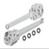 Aluminum 7075 Rear Suspension Arms (Larger Inner Bearings) for Tamiya 1:10 R/C 58719 BBX BB-01 Chassis - Silver view 1