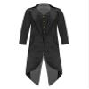 Aislor Kids Boys Medieval Steampunk Tailcoat Jacket Vintage Halloween Gothic Victorian Renaissance Tuxedo Coat Costume Black 14 Years view 1