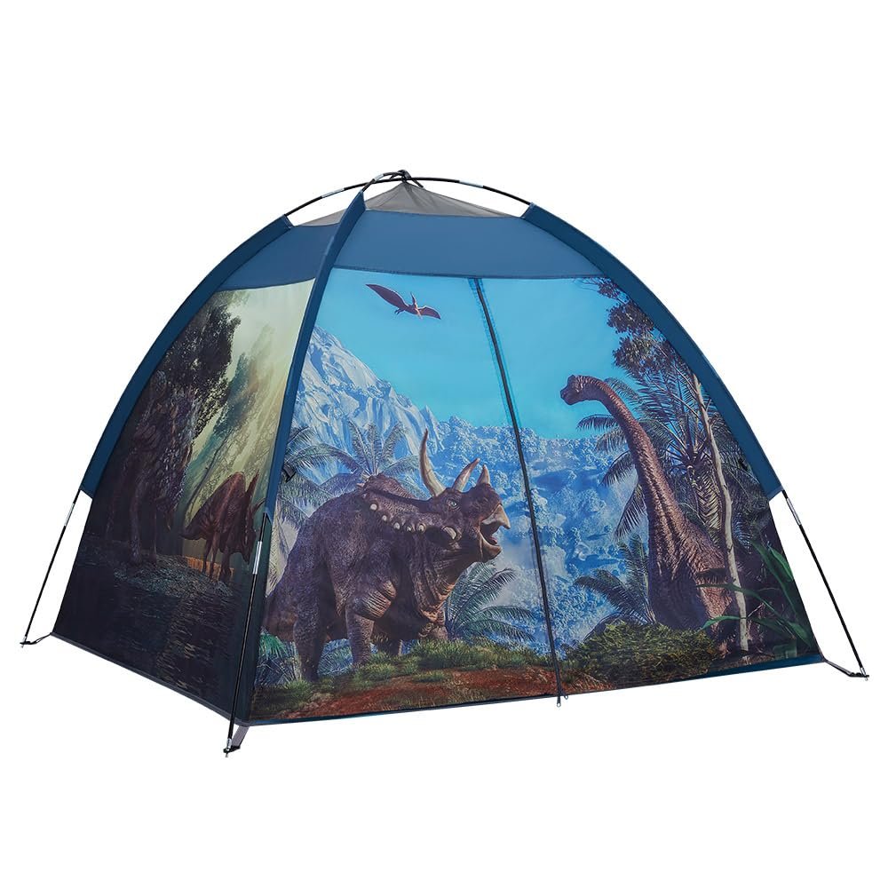 Mnagant Dinosaur Kids Play Tent-61x61x45Realistic Dinosaur Kids Tent Indoor & Outdoor, Pop Up Play House for Kid, Boys & Girls Age 3-12