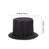 Abaodam 2pcs Mini Black Top Hats Christmas Doll Crafts Hat for DIY Hair Accessories decorate Christmas Tree Ornaments view 2