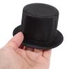 Abaodam 2pcs Mini Black Top Hats Christmas Doll Crafts Hat for DIY Hair Accessories decorate Christmas Tree Ornaments view 3