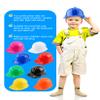 56 Pieces Kids Toy Construction Hats Bulk Plastic Construction Hats Worker Hard Hat for Boys Girls Party Supplies (Multicolor (8 Colors)) view 3