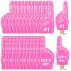 Sinmoe 24 Pcs Mini Foam Finger Baseball Fan Mini Foam Finger, We're #1 Sports Themed Party Supplies for Baseball Hockey Football Basketball Events Team Gifts(Pink) view 1