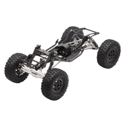 AMK 320mm Wheelbase 1/10 RC Chassis Frame Carbon Fiber LCG Crawlers Body with 1.9 Beadlock Wheels and Tires for Axial SCX10 Upgrades DIY Builder Kit (A)