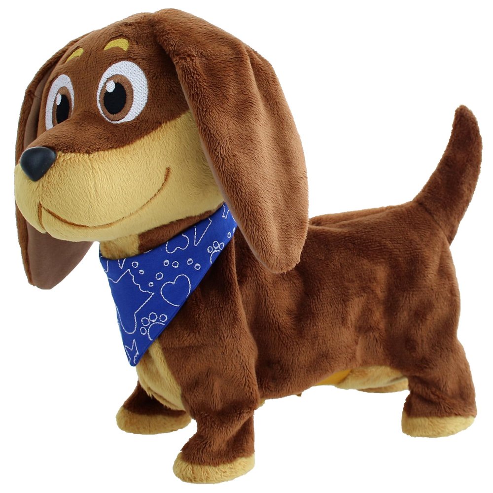 Animagic - Diggles - Electronic Toy - Interactive Dog Soft Toy - for Ages 2+ - Walking, Barking and Towing Its Tail - Fun and Engaging - Batteries Included - Brown