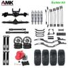 AMK 320mm Wheelbase 1/10 RC Chassis Frame Carbon Fiber LCG Crawlers Body with 1.9 Beadlock Wheels and Tires for Axial SCX10 Upgrades DIY Builder Kit (C) view 2
