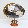 20" Desktop Globe Lion Base Compass Home Decor Black Ocean Globe view 1