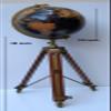 ALFA NAUTICAL 18" Desktop World Globe with Tripod Stand - Educational Globe - Gold, Plastic, Resin Base - Political Map view 1