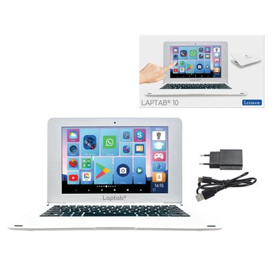 LEXIBOOK LAPTAB 10 touchscreen laptop, designed for the whole family, educational and fun content, powered by Android, child proofing, ultra-thin and lightweight (LT10ES)