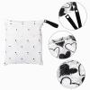 Frienda 4 Pieces Wet Dry Bag for Baby Waterproof Reusable Washable Diaper Bag Sealed with Handle for Travel, Beach, Swimsuit, Diapers, Dirty Gym Clothes and Toiletries (Heart) view 3