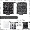 Frienda 4 Pieces Wet Dry Bag for Baby Waterproof Reusable Washable Diaper Bag Sealed with Handle for Travel, Beach, Swimsuit, Diapers, Dirty Gym Clothes and Toiletries (Heart) view 4