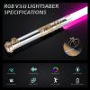 ELESKOCO Smooth Swing Dueling Lightsaber, Infinite RGB Colors Changeable Light Sabers with 16 Sound Fonts & Motion Control | Premium Aluminum Hilt Light Saber for Adults Heavy Duty, Gold view 2
