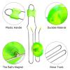 Gejoy 4 Pcs Magic Rail Twirler Kids Retro Toys Light up Magnetic Gyro Wheels Toy Gyroscope Rail Game Classic Vintage Gravity Sensory Toy Gift for Boy Girl(Straight Line Style,Blue, Green) view 3