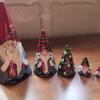 Bagima Christmas Nesting Dolls 5 Pieces of Christmas Matryoshka Christmas Dwarf Collection Dolls Stacking Dolls Ornaments Christmas Decorations (300g with Brush) view 2