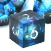 Liquid Core Quicksand Resin DND Dice, Sharp Edge Dungeons and Dragons Polyhedron Game Dice Set for Role Playing Games RPG Explorer Magic, Holiday Birthday Gifts Party Favors view 2
