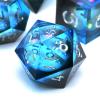 Liquid Core Quicksand Resin DND Dice, Sharp Edge Dungeons and Dragons Polyhedron Game Dice Set for Role Playing Games RPG Explorer Magic, Holiday Birthday Gifts Party Favors view 4
