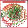 Becfupo 100 Pcs Christmas Beads Necklaces Bulk, Red Green Silver Beaded Necklaces With Xmas Tree Snowman Reindeer Santas Pendants For Chirstmas Party Favors view 3