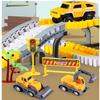 305PCS Construction Race Tracks for Kids Toys, 2 Electric Toy Cars,4Construction Cars, DIY Collage Flexible Track Toy Set, Kids Gifts for 3-8 Year Old view 2