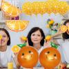 10 Pieces Orange Citrus Balloons Set, Large Cartoon Foil Mylar Fruit Tangerine Clementine Balloons for Little Cutie Birthday Baby Shower Summer Sunny Tropical Citrus Themed Decorations Party Supplies view 3