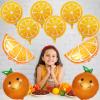 10 Pieces Orange Citrus Balloons Set, Large Cartoon Foil Mylar Fruit Tangerine Clementine Balloons for Little Cutie Birthday Baby Shower Summer Sunny Tropical Citrus Themed Decorations Party Supplies view 4