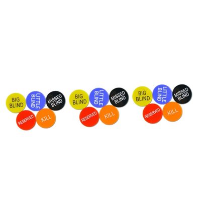 BESTOYARD 15 pcs Big Bling Button Dealer Button Dealer Poker Button Poker chip Major Set