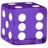 100 Pack Translucent 16mm Game Dice - Choose from 6 Colors! (Purple) view 3