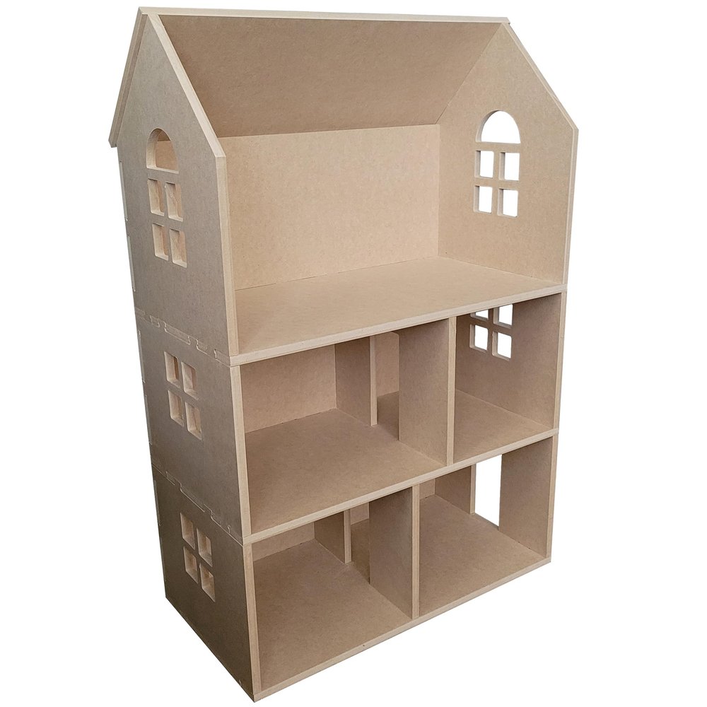 3 Story "Morning Glory" One Inch Scale (1:12) Modular and Customizable Dollhouse Kit (TOP 50/ MID 50/ BOT 50)