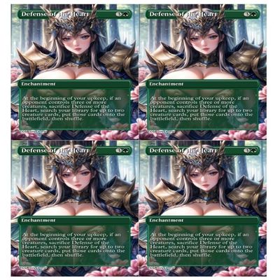 4x | Defense of the Heart | Anime | Full Art | Foil or Non-Foil (Foil)