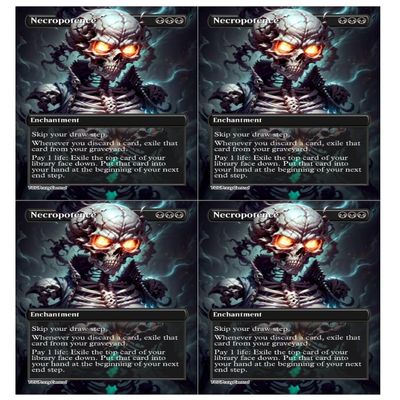 4x | Necropotence | Anime | Full Art | Foil or Non-Foil (Foil)