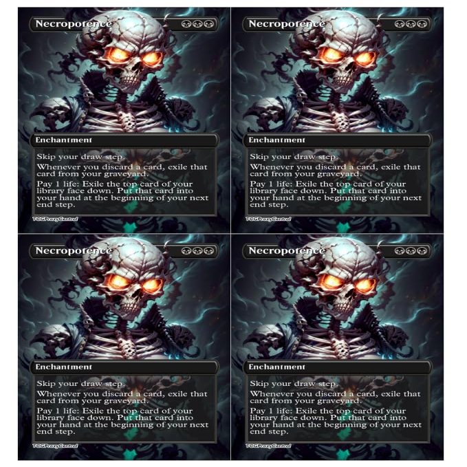 4x | Necropotence | Anime | Full Art | Foil or Non-Foil (Foil)