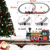 16 PCS Rocky Mountain Train Set with Coal Cart, Tank Carriage, Light & Whistle Sound - 5 Train Cars with 11 Rail Sections view 4