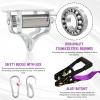 Zip ine Kit for Kids Outdoor,Stainless steellackline Pulley Slider with Swing seat Zip line,Kids Zipline kit for Backyard with 60ft Ninja Slackline Slackline Zipline view 3