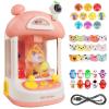 Dulsaera Claw Machine Kids, Mini Candy Machine Vending Arcade Game Toys Girls 3 4 5 6 7 Year Old, Grabber Prize Dispenser Toy w/ 35 Plush Toys Perfect Christmas & Birthday Gifts Ages 8-12 Pink view 1