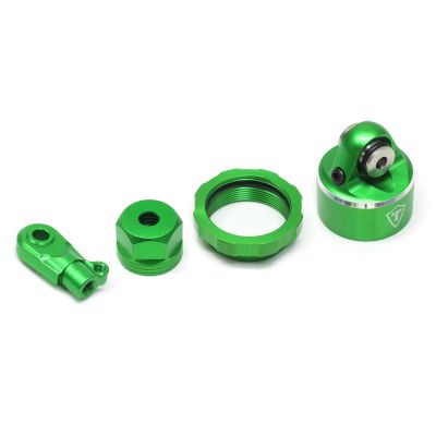 TREAL Aluminum 7075 Shock Cap and Bottom Retainer End Set for Losi 1/4 Promoto-MX Motorcycle(Green)