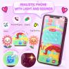 INNOCHEER Little Girls Purse, Kids Toy Purse with Pretend Makeup, Play Purse for Little Girls, Pretend Play Toddler Purse, Birthday Christmas Princess Gifts Toys for Girls 3 4 5 6 7 8 Year Old view 3