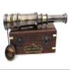 14 Inch Vintage Nautical Brass Telescope with Wood Box  Handheld Spyglass for Marine, Pirate, and Captain Use view 2