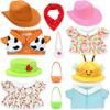 Capybara Plush Clothes & Accessories Set for 10 in Capybara Stuffed Animals - 12 Pcs Dress Up Outfits for Capybara Plush Toys view 1