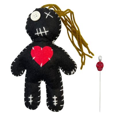 6.2 Handmade Empath Protection Poppet Voodoo Doll, Halloween Decor, Witch Wicca Pagan Altar (Sparkling Ginger Hair)