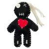 6.2" Handmade Empath Protection Poppet Voodoo Doll, Halloween Decor, Witch Wicca Pagan Altar (Silver Hair) view 2