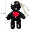 6.2" Handmade Empath Protection Poppet Voodoo Doll, Halloween Decor, Witch Wicca Pagan Altar (Silver Hair) view 3