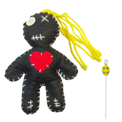 6.2 Handmade Empath Protection Poppet Voodoo Doll, Halloween Decor, Witch Wicca Pagan Altar (Light Golden Blonde Hair)