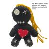 6.2" Handmade Empath Protection Poppet Voodoo Doll, Halloween Decor, Witch Wicca Pagan Altar (Dark Golden Blonde Hair) view 3