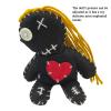 6.2" Handmade Empath Protection Poppet Voodoo Doll, Halloween Decor, Witch Wicca Pagan Altar (Dark Golden Blonde Hair) view 4