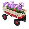 Heavy Duty Kid Wagons for Kids All Terrain Wagon Removable Wooden Wagons, Folding Wagons for Kids Gift, Christmas, Halloween, Back to School (Red) view 1