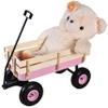 Heavy Duty Kid Wagons for Kids All Terrain Wagon Removable Wooden Wagons, Folding Wagons for Kids Gift, Christmas, Halloween, Back to School (Pink) view 2